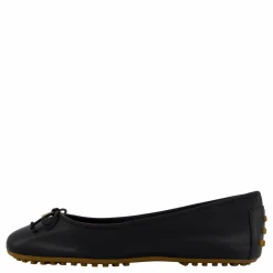 Lauren Ralph Lauren Jayna Nappa Leather Driver Flat Black