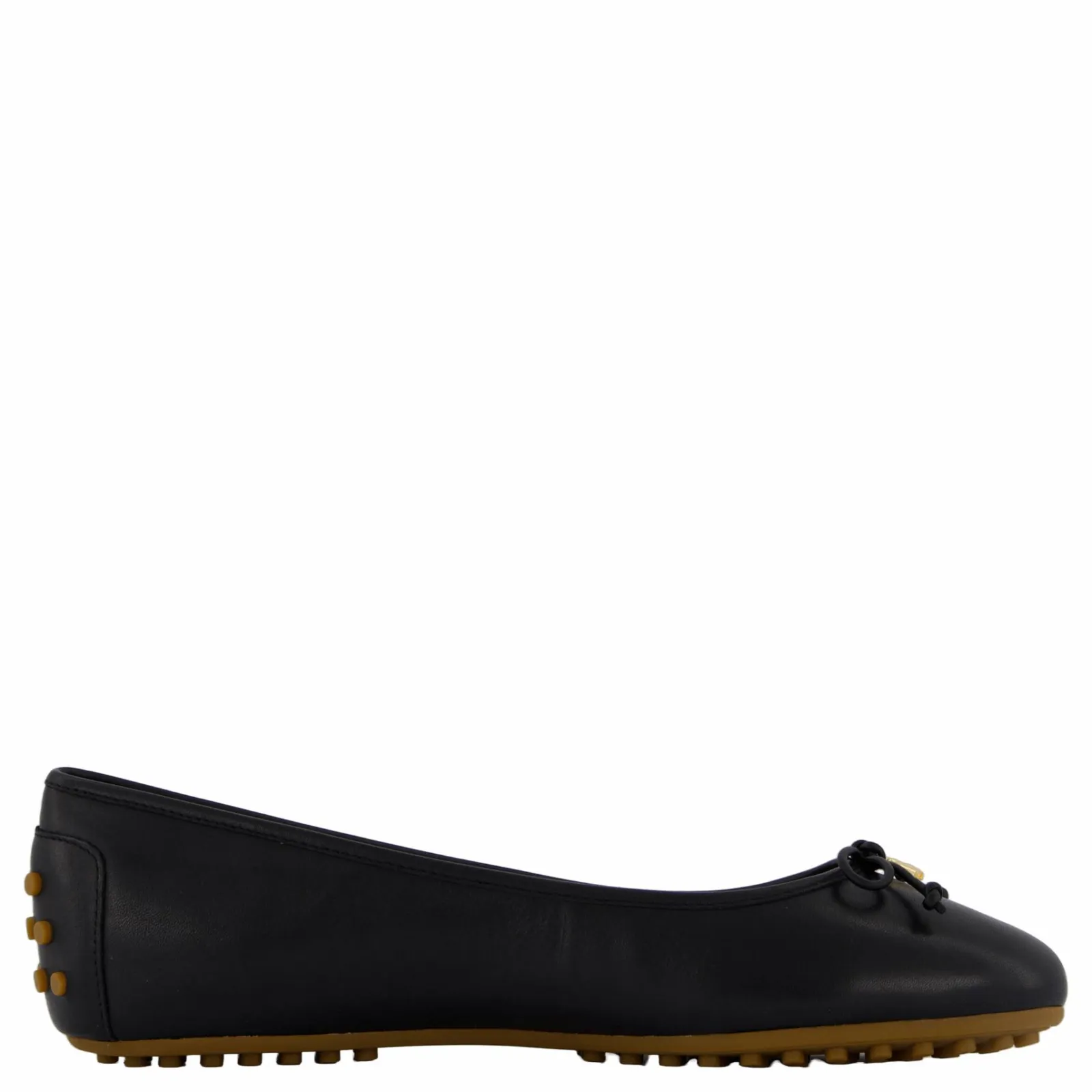 Lauren Ralph Lauren Jayna Nappa Leather Driver Flat Black