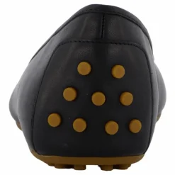 Lauren Ralph Lauren Jayna Nappa Leather Driver Flat Black