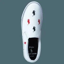 Barn Ralph Lauren Junior Keaton Slipon White/ Navy, Red