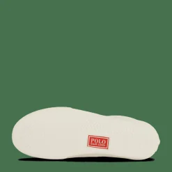 Polo Ralph Lauren Keaton Suede-Trim Canvas Sneaker Prchmt Crm