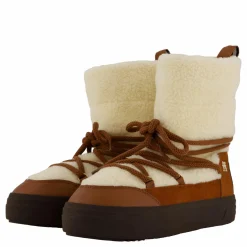 Tommy Hilfiger Lace-up Faux Shearling Snowboo Cognac Brown
