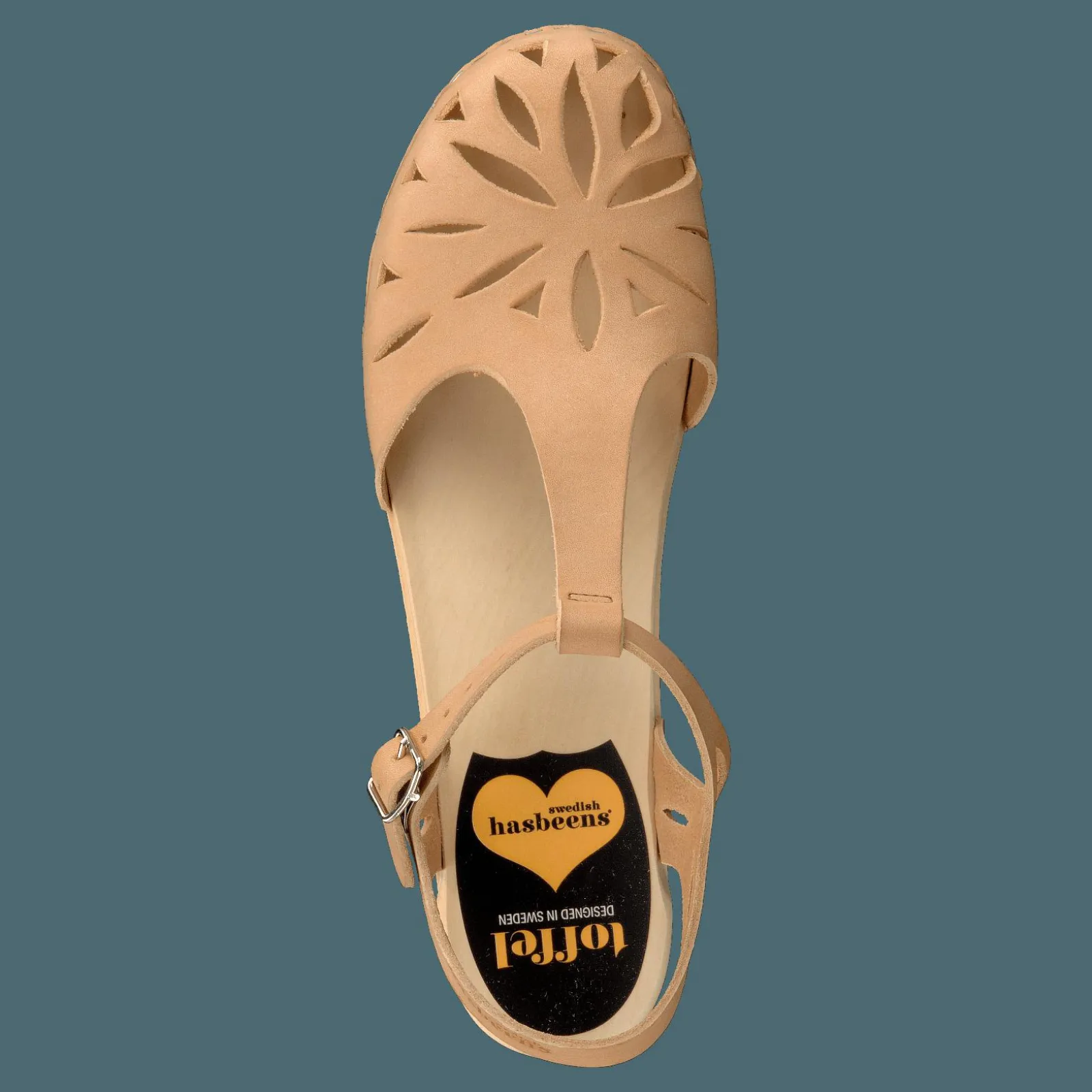 Swedish Hasbeens Lacy sandal nature