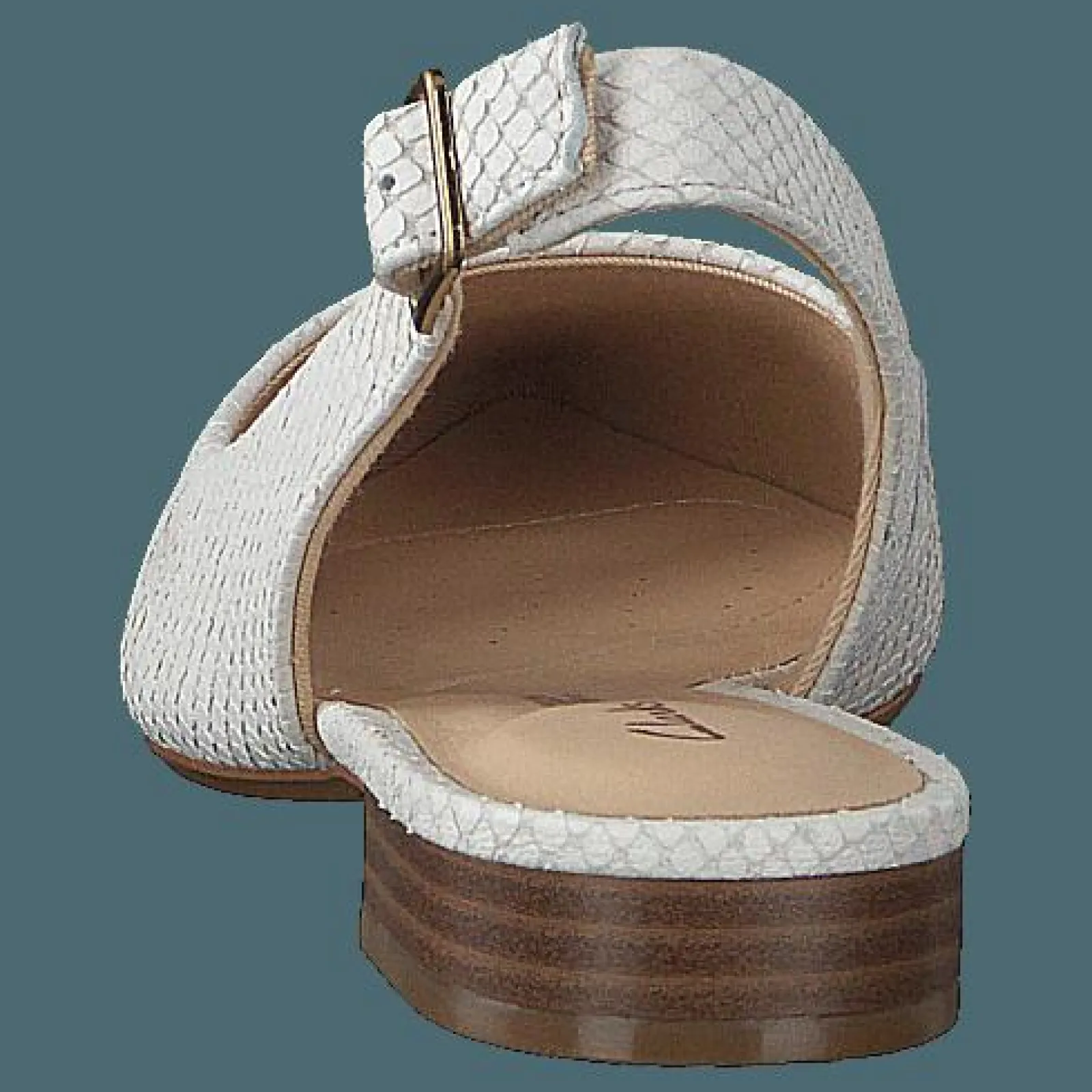 Clarks Laina15 Sling White Snake
