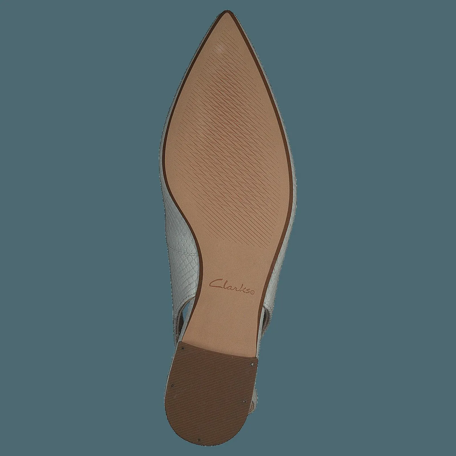 Clarks Laina15 Sling White Snake