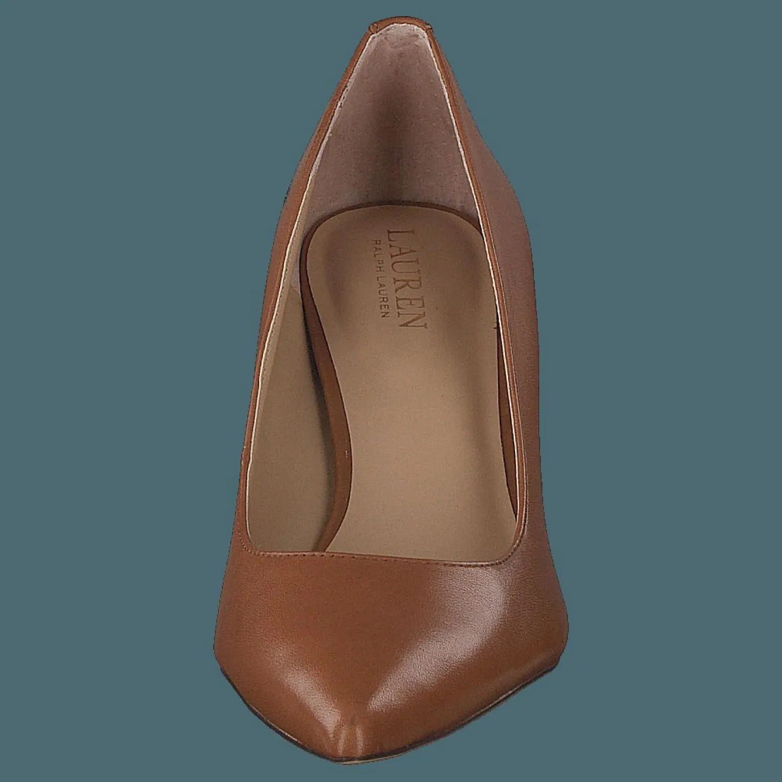 Lauren Ralph Lauren Lanette Leather Pump Deep Saddle Tan