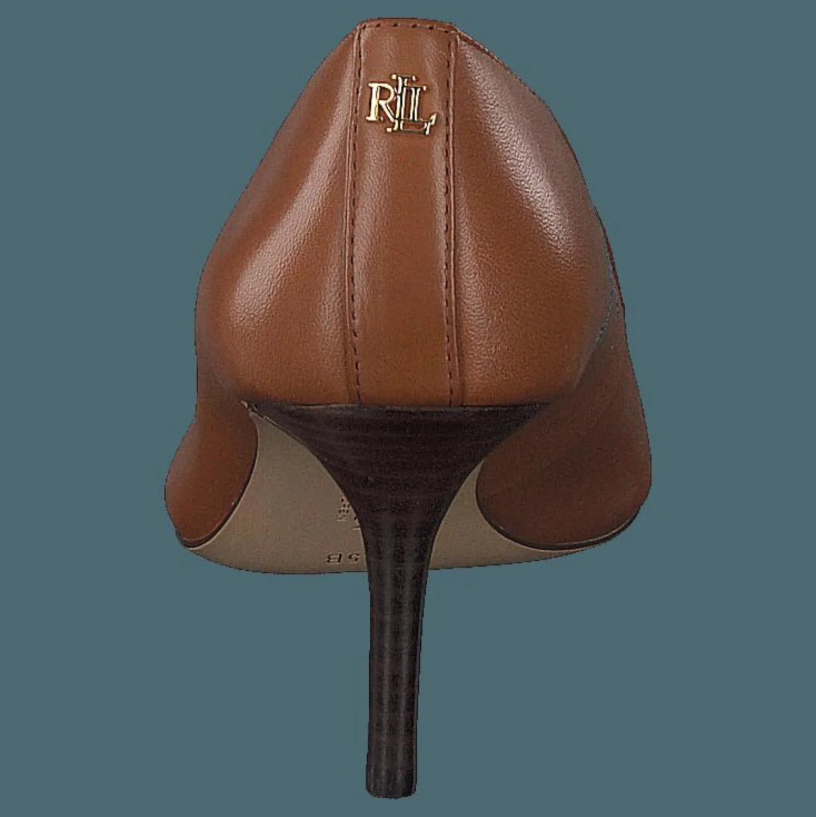 Lauren Ralph Lauren Lanette Leather Pump Deep Saddle Tan