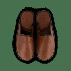 Hush Puppies Leather Slipper Cognac