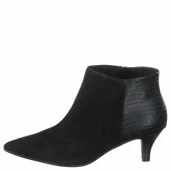 Clarks Linvale Sea Black Suede/croc Synth Combi