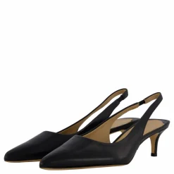 Lauren Ralph Lauren Lolah Burnished Leather Slingback Pump Black