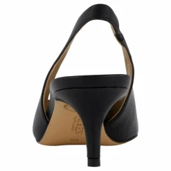 Lauren Ralph Lauren Lolah Burnished Leather Slingback Pump Black