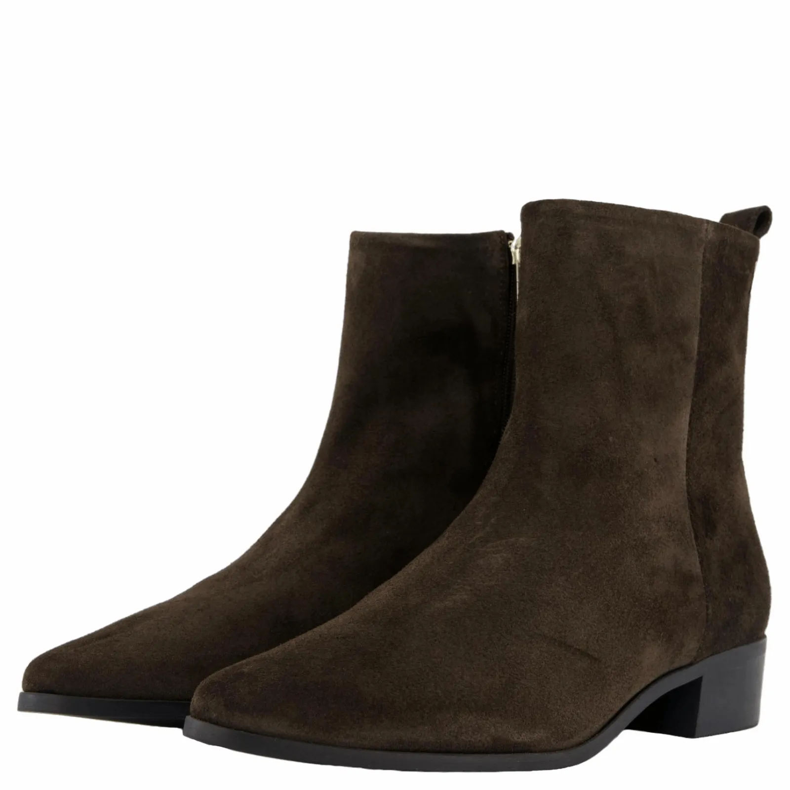 Tommy Hilfiger Low Cowboy Flat Suede Dark Coffee