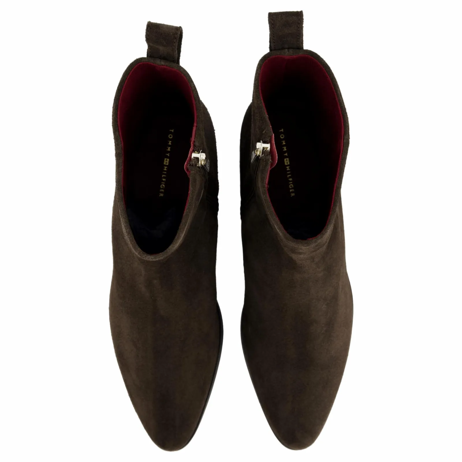 Tommy Hilfiger Low Cowboy Flat Suede Dark Coffee