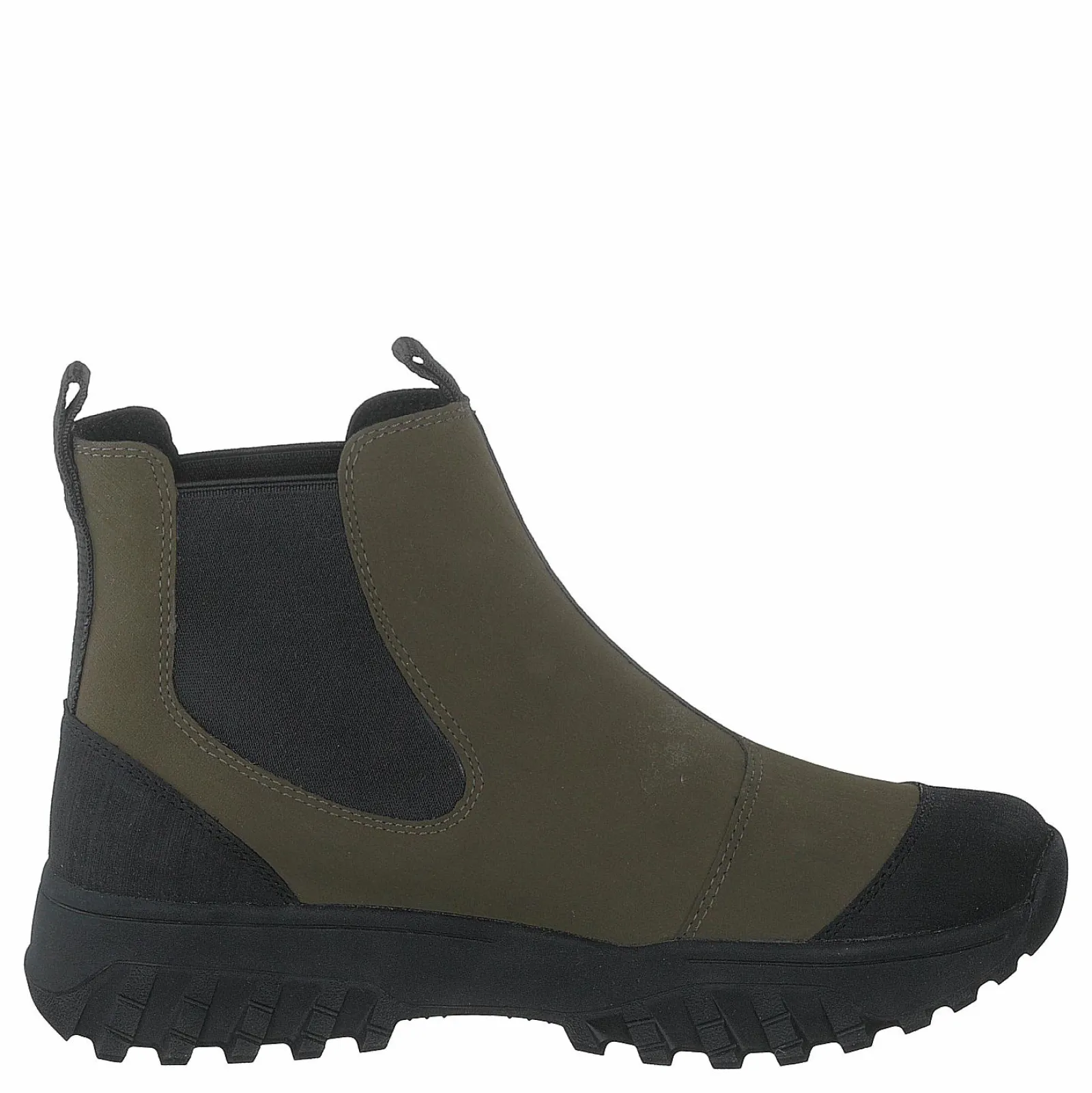 Woden Magda Rubber Track Boot Dark Olive/black