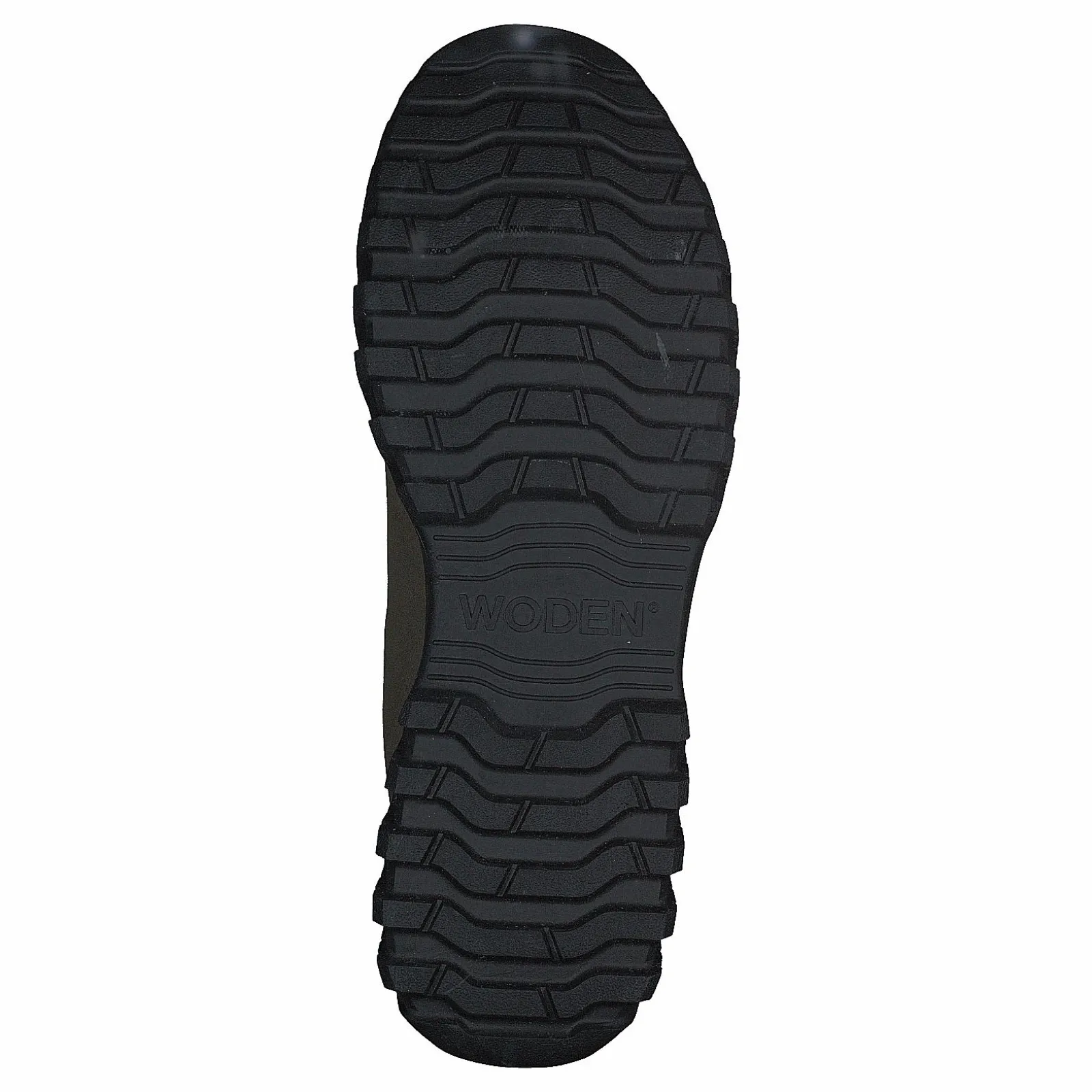 Woden Magda Rubber Track Boot Dark Olive/black