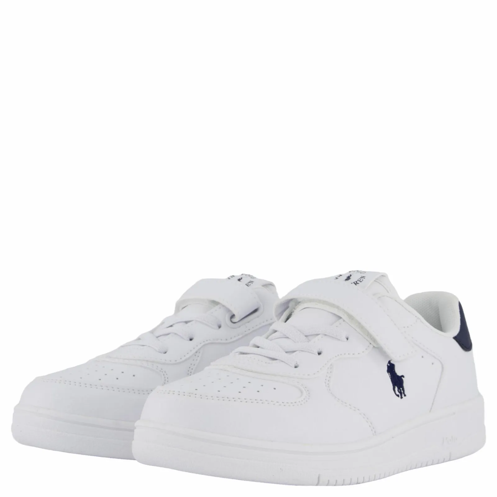 Barn Ralph Lauren Junior Masters Court Ps C-'white / Navy Tumbled
