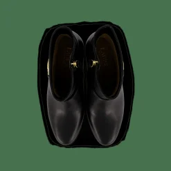 Lauren Ralph Lauren Maxie Burnished Leather Bootie Black
