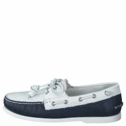 Polo Ralph Lauren Merton Two-Tone Leather Boat Shoe Cream / Navy