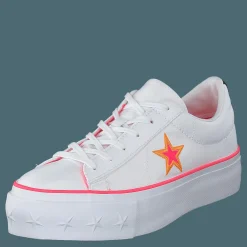 Converse One Star Platform White / Racer Pink / Orange