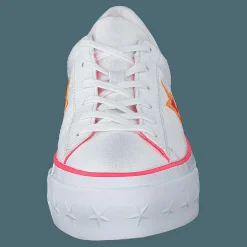 Converse One Star Platform White / Racer Pink / Orange