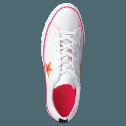 Converse One Star Platform White / Racer Pink / Orange