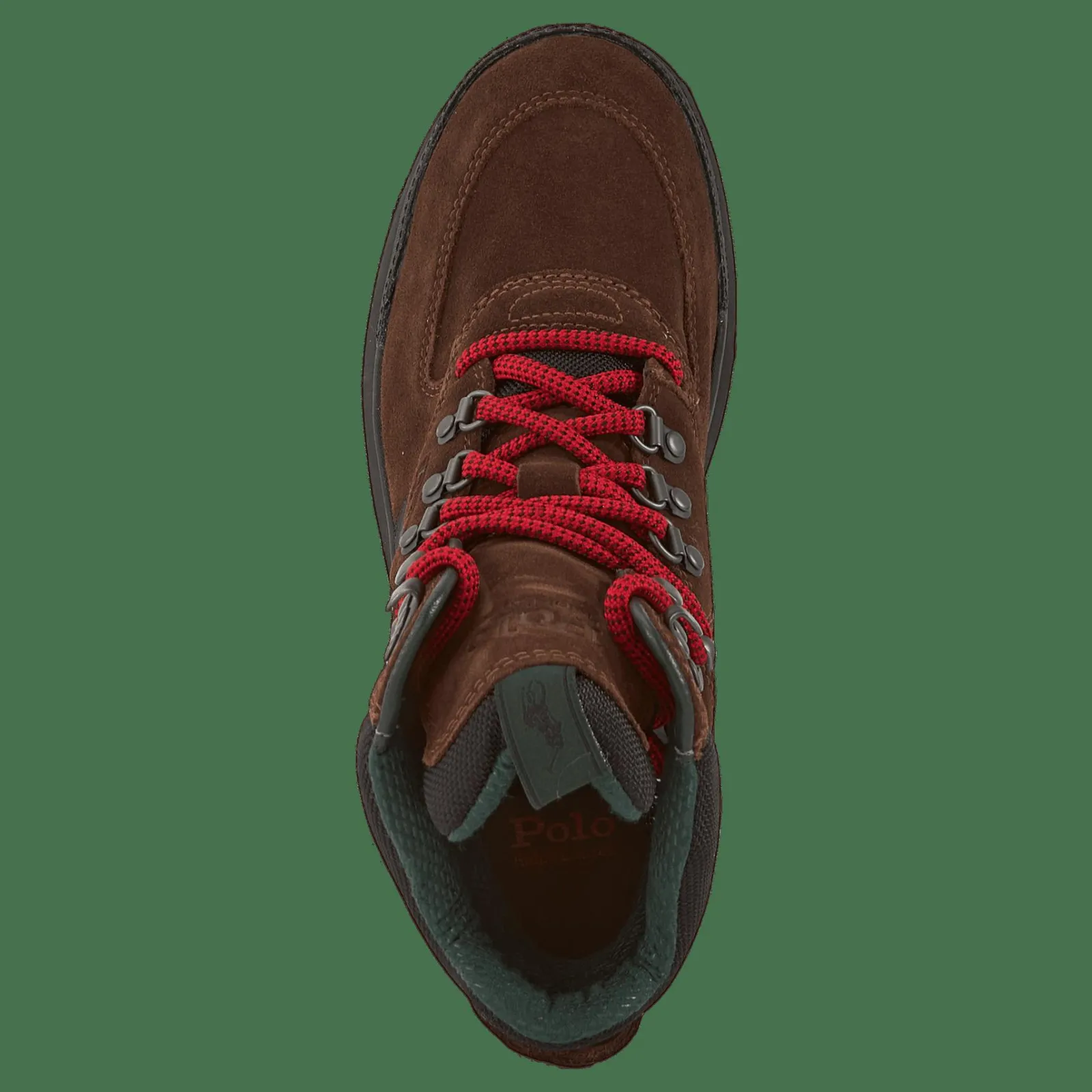 Polo Ralph Lauren Oslo Waterproof Suede & Oxford Boot Chocolate Brown/Rl2000 Red