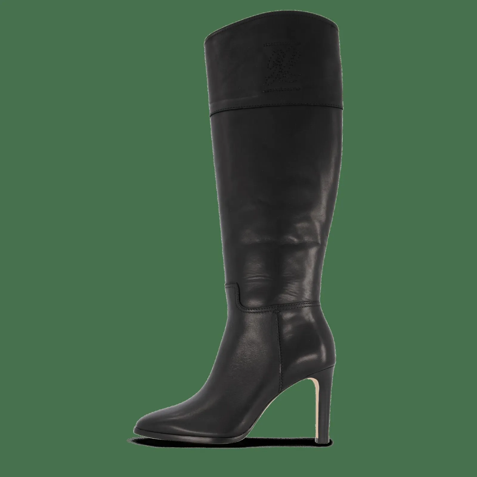 Lauren Ralph Lauren Page Burnished Leather Tall Boot Black