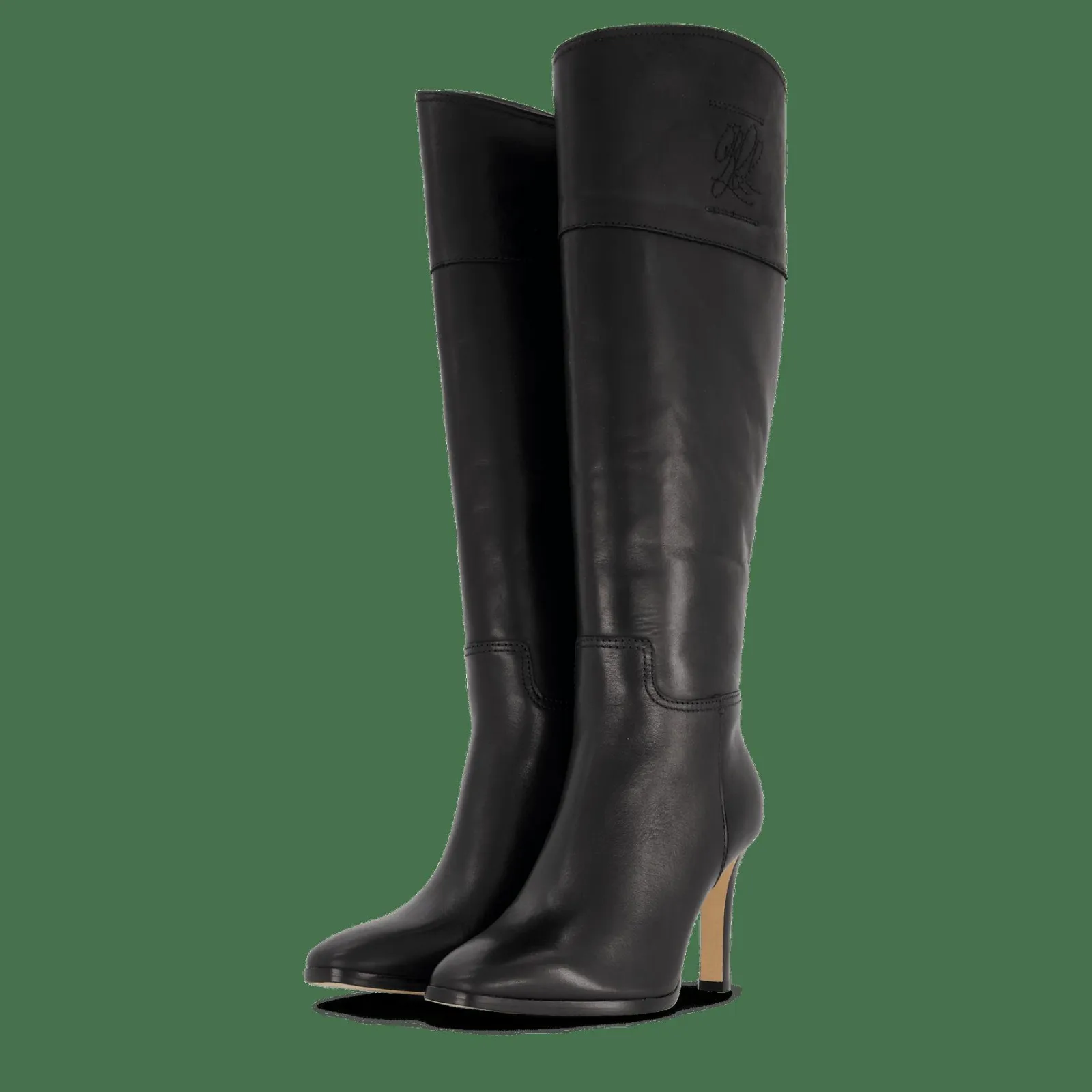 Lauren Ralph Lauren Page Burnished Leather Tall Boot Black