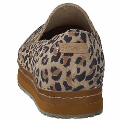 Toms Palma Leather Wrap Desert Tan Leopard Print Suede