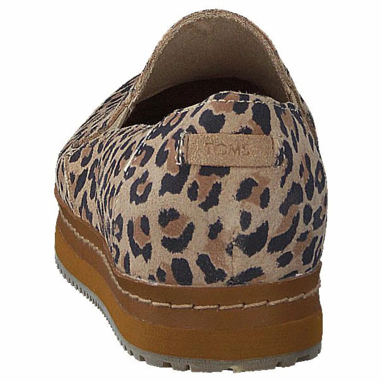 Toms Palma Leather Wrap Desert Tan Leopard Print Suede
