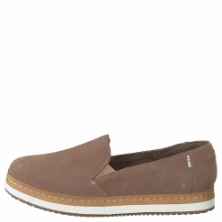 Toms Palma Leather Wrap Taupe Grey Suede