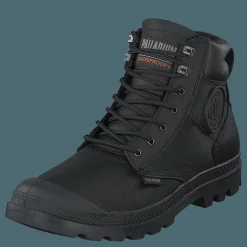 Palladium Pampa Shield Wp+ Lth Black
