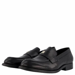 Tommy Hilfiger Party Abrasivato Leather Loafe Black