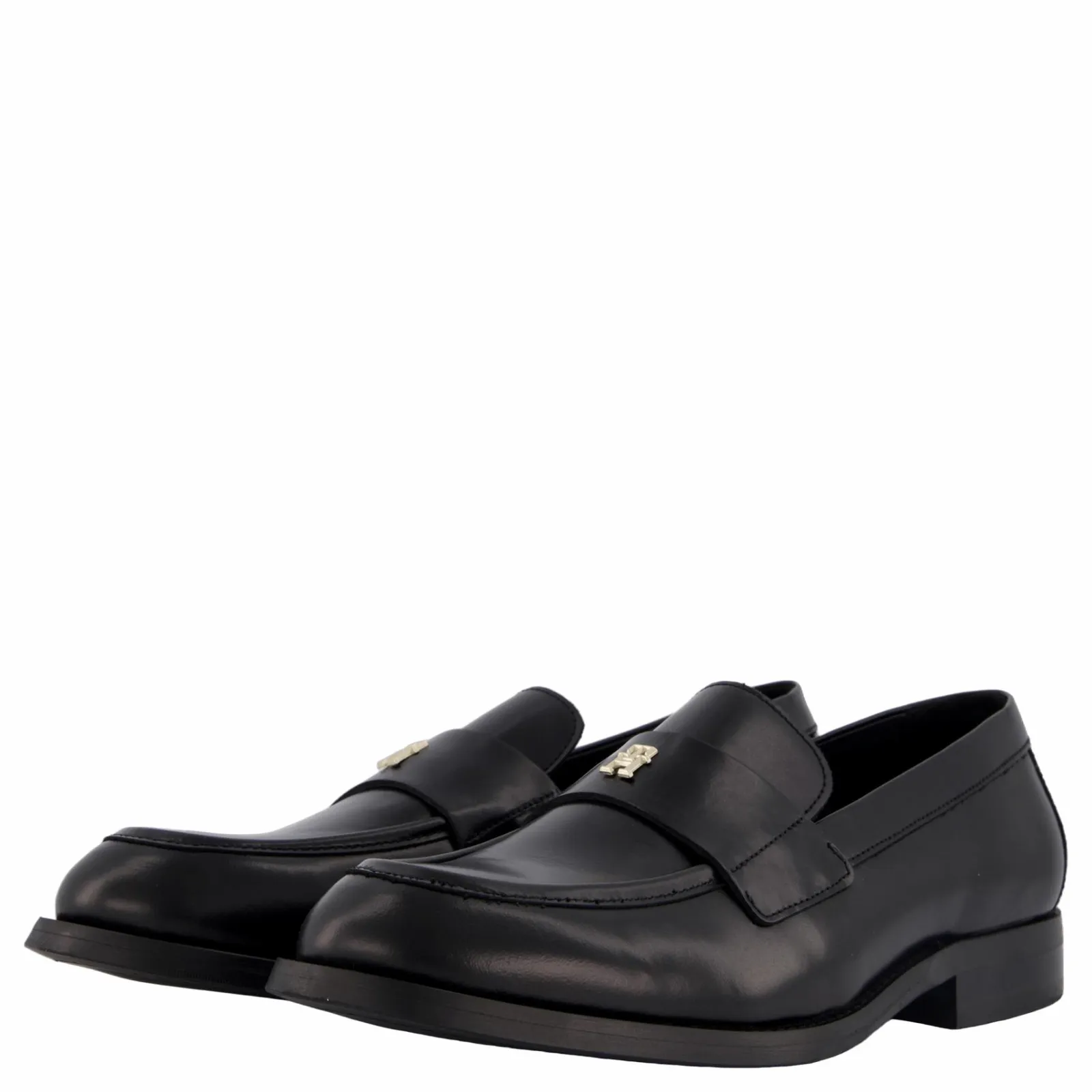 Tommy Hilfiger Party Abrasivato Leather Loafe Black