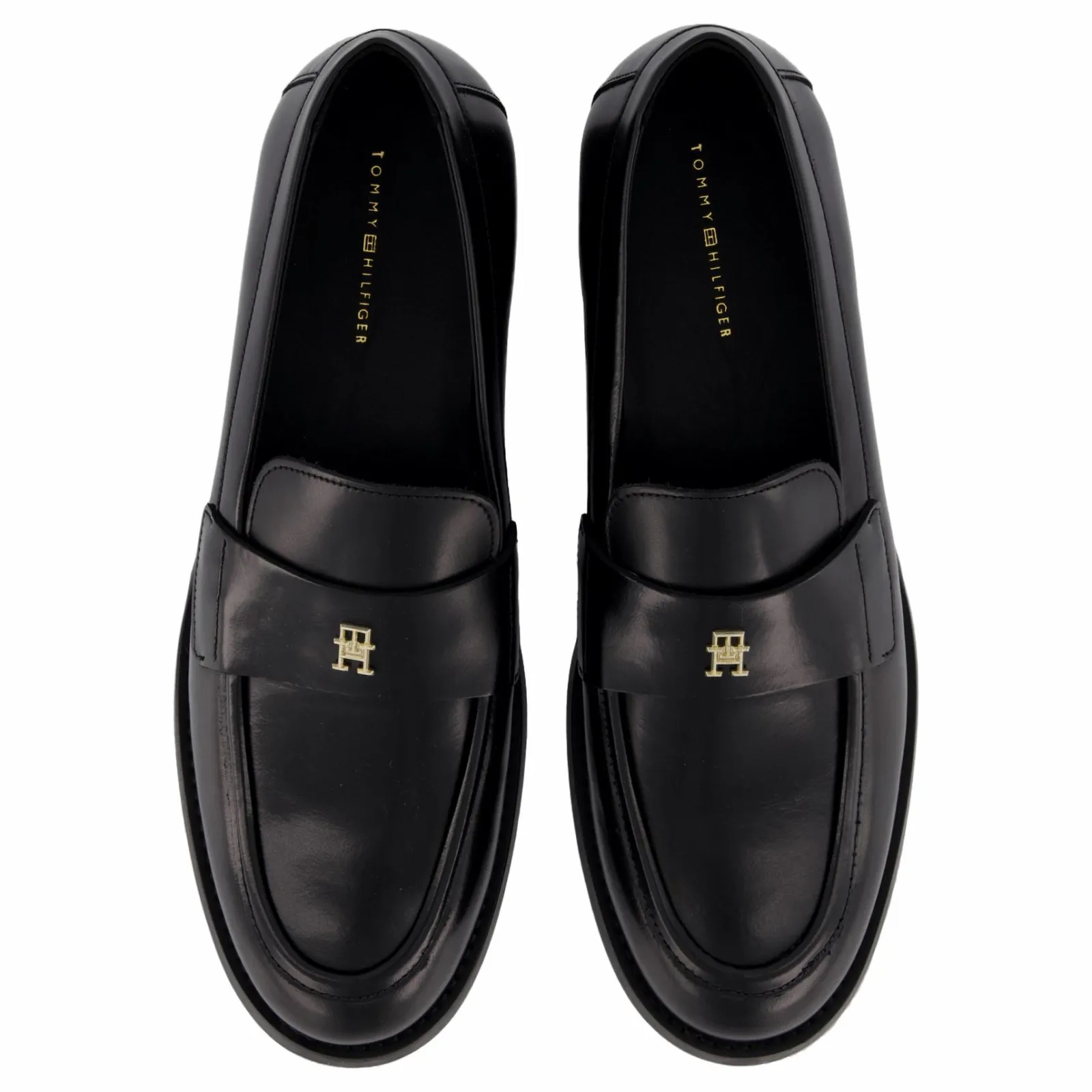 Tommy Hilfiger Party Abrasivato Leather Loafe Black