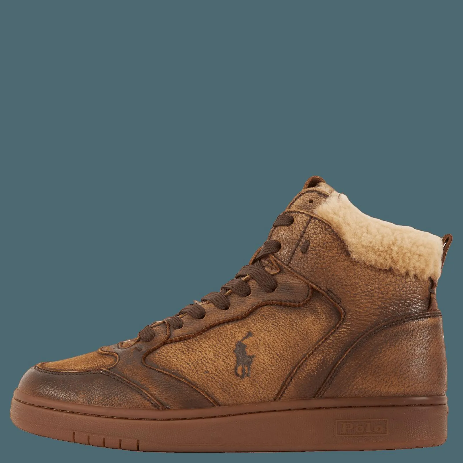 Polo Ralph Lauren Polo Crt Hgh-sneakers-low Top Brown