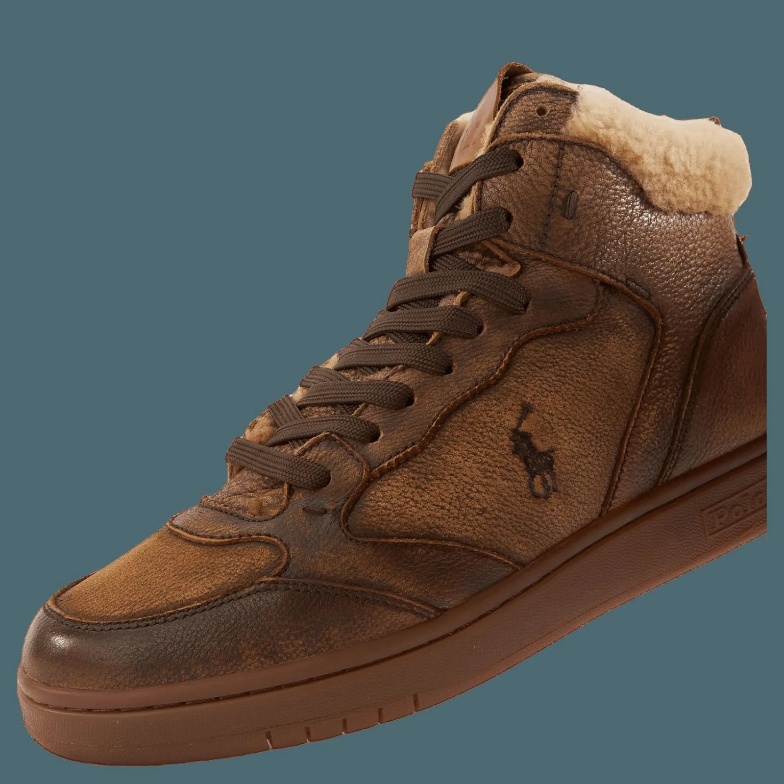 Polo Ralph Lauren Polo Crt Hgh-sneakers-low Top Brown