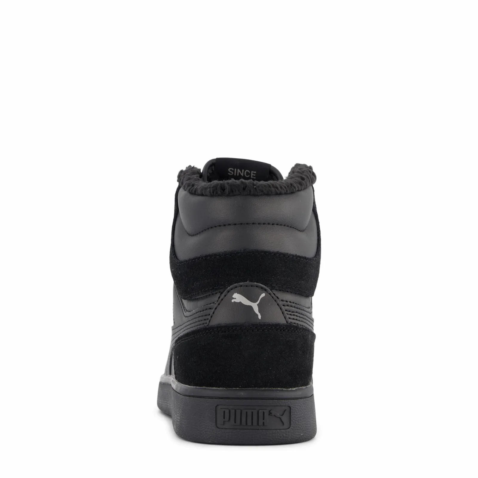 Puma Shuffle Mid Fur Black- Black-steel Gr