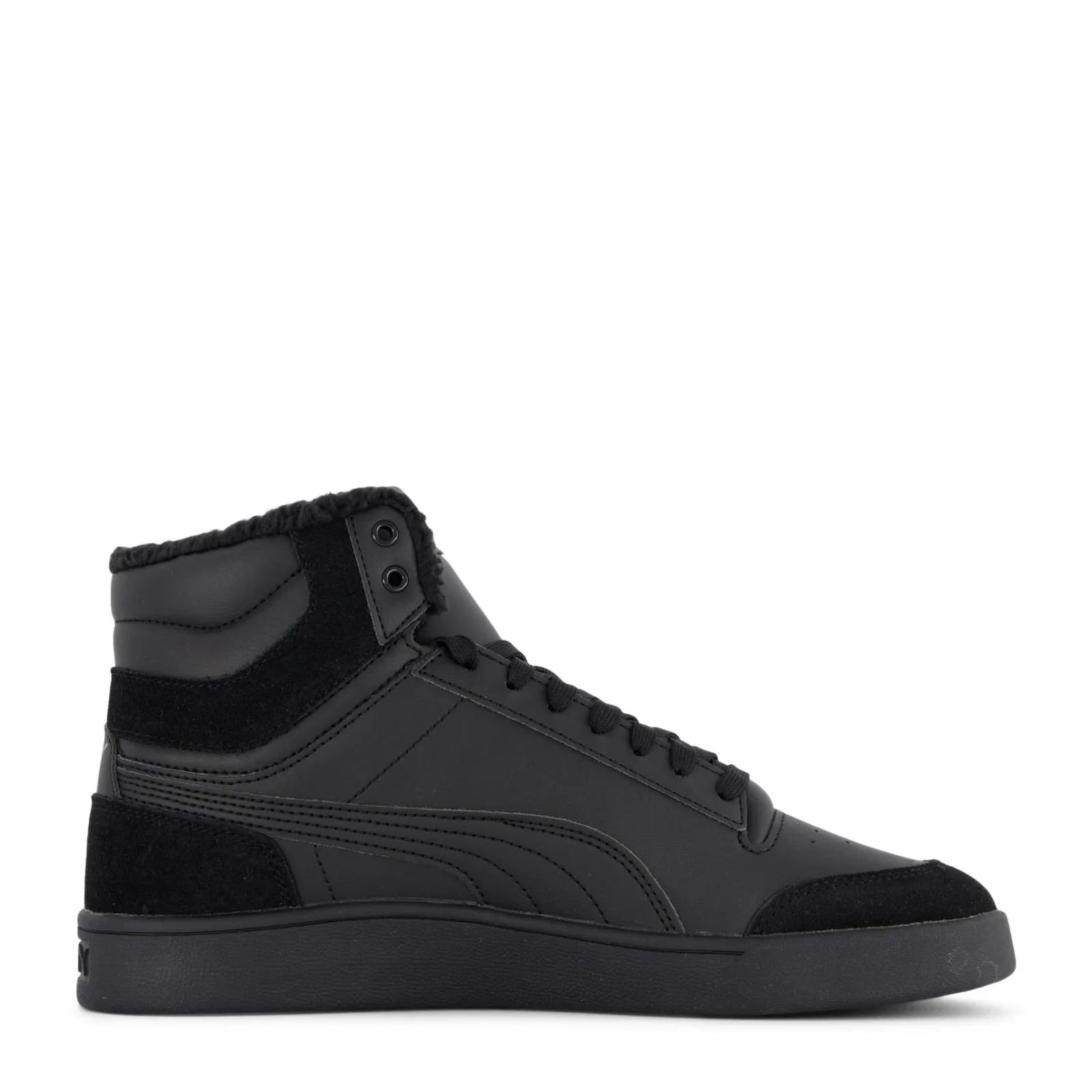 Puma Shuffle Mid Fur Black- Black-steel Gr
