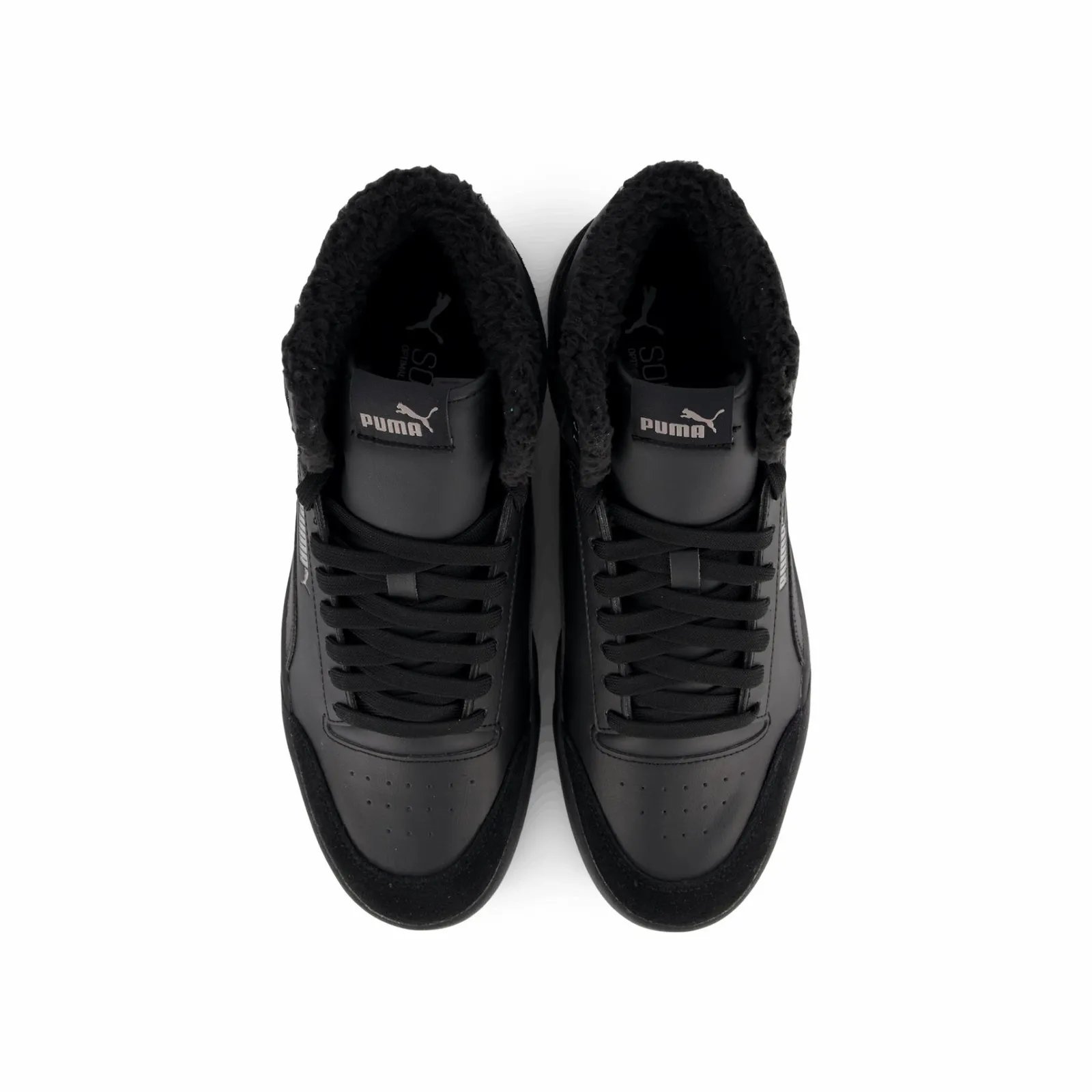 Puma Shuffle Mid Fur Black- Black-steel Gr