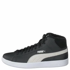 Barn Puma Smash V2 Mid L Fur Jr Black- White