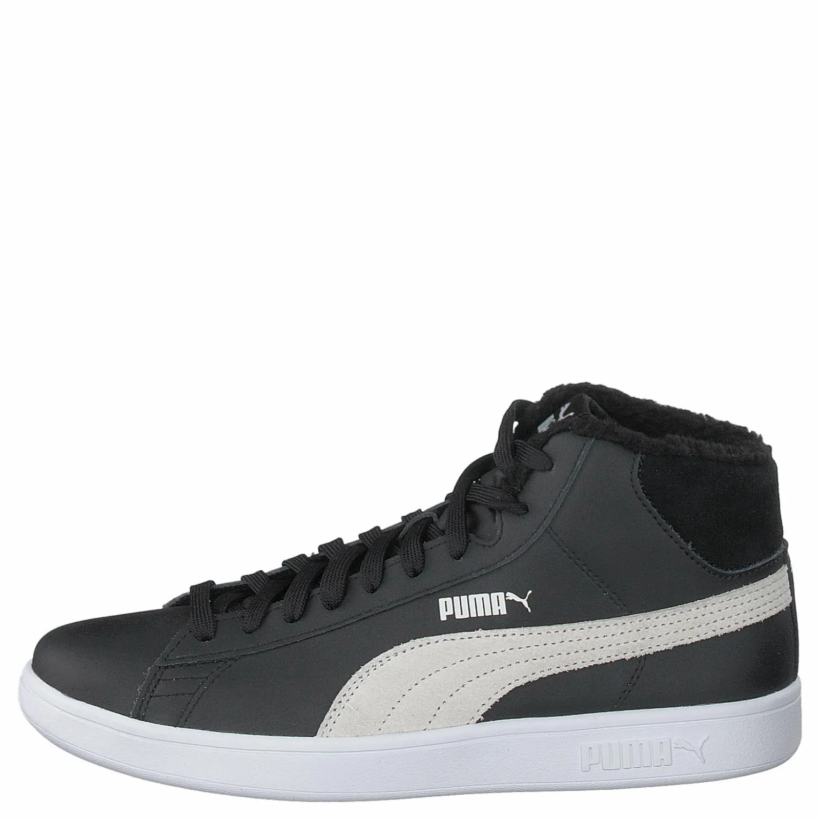 Barn Puma Smash V2 Mid L Fur Jr Black- White