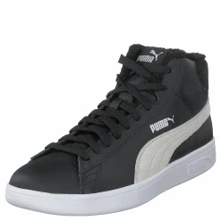 Barn Puma Smash V2 Mid L Fur Jr Black- White