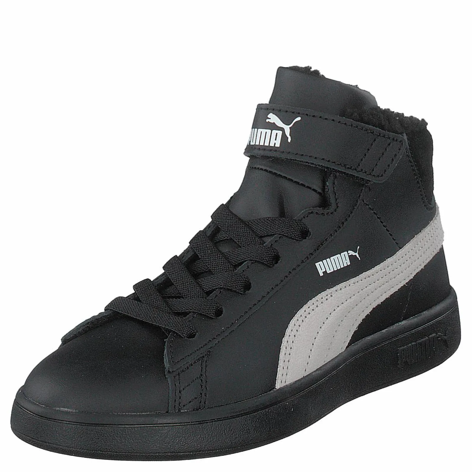 Barn Puma Smash V2 Mid L Fur Ps Black-whisper White