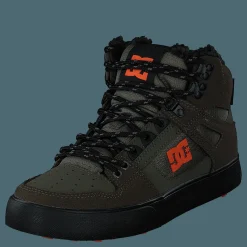 DC Shoes Pure High-top Wc Wnt Dusty Olive/orange