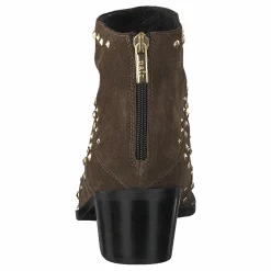 A Pair Rivet Flat Boot Softy Olivia, Rivets Oro