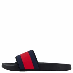 Tommy Hilfiger Rubber Th Flag Pool Slide Black