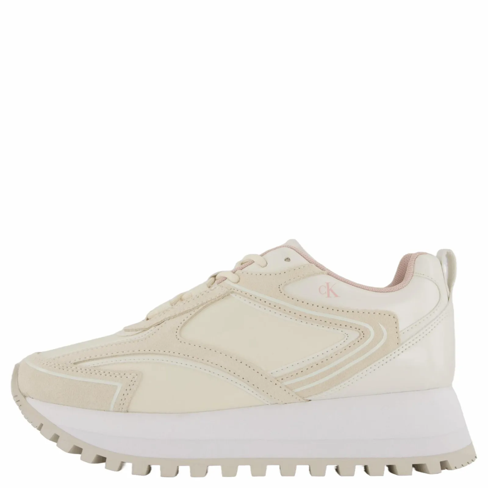 Calvin Klein Runner Laceup Authentic Creamy White/peach Whip