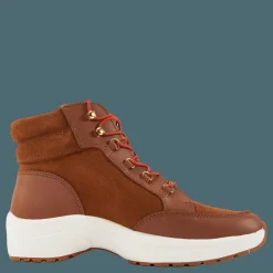 Lauren Ralph Lauren Rylee Suede & Leather High-Top Sneaker Whiskey/Deep Saddle Tan