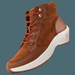 Lauren Ralph Lauren Rylee Suede & Leather High-Top Sneaker Whiskey/Deep Saddle Tan